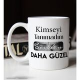 BK Gift Kimseyi Tanımadım Ben Atatürk Temalı Beyaz Kupa Bardak-1