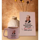 BK Gift Kimseyi Tanımadım Ben Atatürk Temalı Pembe Sert Kapaklı Defter ve Middle Kupa Seti-5