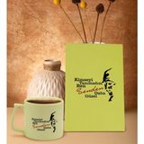 BK Gift Kimseyi Tanımadım Ben Atatürk Temalı Sarı Sert Kapaklı Defter ve Middle Kupa Seti-3