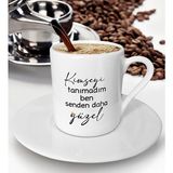 BK Gift Kimseyi Tanımadım Ben Tasarımlı Türk Kahvesi Fincanı-3