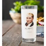BK Gift Kişiye Özel Atatürk Temalı Rakı Bardağı-12 - Renkli