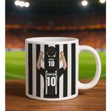 Bk Gift Kişiye Özel Baba&çocuk Siyah-Beyaz Forma Tasarımlı Beyaz Kupa Bardak, Arkadaşa Hediye, Sevgiliye Hediye, Taraftar Hediyesi - Renk - Renkli