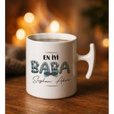 Bk Gift Kişiye Özel Babalar Günü Tasarımlı Hammer Kulplu Beyaz Kupa Bardak-1, Babalar Günü Hediyesi, Babalara Hediye