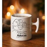 Bk Gift Kişiye Özel Babalar Günü Tasarımlı Hammer Kulplu Beyaz Kupa Bardak-4, Babalar Günü Hediyesi, Babalara Hediye