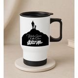 Bk Gift Kişiye Özel Babalar Günü Tasarımlı Kulplu Beyaz Çelik Bardak Termos Mug 450ML-6, Babalar Günü , Babaya