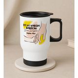 Bk Gift Kişiye Özel Babalar Günü Tasarımlı Kulplu Beyaz Çelik Bardak Termos Mug 450ML-7, Babalar Günü , Babaya