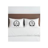 Bk Gift Kişiye Özel Baş Harfli Pamuklu 2’li Yastık Kılıfı Seti-2 50x70cm , Sevgiliye , Ev