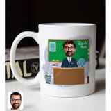 Bk Gift Kişiye Özel Coğrafya Öğretmeni Karikatürlü Beyaz Kupa Bardak-2