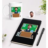 Bk Gift Kişiye Özel Coğrafya Öğretmeni Karikatürlü Siyah Defter Kalem Kupa Seti - 2