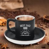 Bk Gift Kişiye Özel Dad Tasarımlı Siyah Renk Türk Kahvesi Fincanı-8, Arkadaşa Hediye, Sevgiliye Hediye, Yıl Dönümü Hediyesi