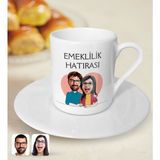 Bk Gift Kişiye Özel Emekli Karikatürlü Türk Kahvesi Fincanı-3, Erken Emekli, Yeni Emekli, Eyt Hediyesi