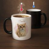 Bk Gift Kişiye Özel Evcil Hayvan Karikatürlü Sihirli Kupa Bardak-2, Arkadaşa Hediye, Sevgiliye Hediye, Ev Hediyesi - Renk - Renkli
