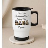 Bk Gift Kişiye Özel Fotoğraflı Babalar Günü Tasarımlı Kulplu Beyaz Çelik Bardak Termos Mug 450ML-4, Babalar Günü , Babaya