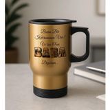 BK Gift Kişiye Özel Fotoğraflı Babalar Günü Tasarımlı Kulplu Gold Çelik Bardak Termos Mug 450ml-4, Babalar Günü Hediye, Babaya Hediye