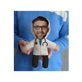 Bk Gift Kişiye Özel Fotoğraflı Erkek Doktor Bebek Yastık-1