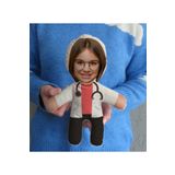 Bk Gift Kişiye Özel Fotoğraflı Kız Çocuk Doktor Bebek Yastık-1