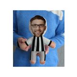 Bk Gift Kişiye Özel Fotoğraflı Siyah Beyaz Futbolcu Bebek Yastık-1