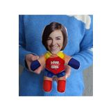 Bk Gift Kişiye Özel Fotoğraflı Süper Kahraman Bebek Yastık-3