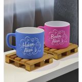 BK Gift Kişiye Özel İsimli 2’li Mavi ve Pembe Renkli Middle Çay & Kahve Fincanı-4, Arkadaşa Hediye, Sevgiliye Hediye