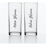 Bk Gift Kişiye Özel Isimli 2'li Rakı Bardağı -1, Arkadaşa Hediye, Sevgiliye Hediye - Renk - Renkli