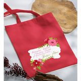 Bk Gift Kişiye Özel Isimli Anneler Günü Tasarımlı Kırmızı Kumaş Bez Çanta, Baskılı Omuz Çantası, Alışveriş Çantası, Anneler Günü Hediyesi, Anneye Hediye-6