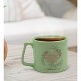 Bk Gift Kişiye Özel Isimli Anneler Günü Tasarımlı Pastel Yeşil Middle Kupa Bardak, Anneye Hediye, Anneler Günü Hediyesi-2