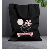 Bk Gift Kişiye Özel Isimli Anneler Günü Tasarımlı Siyah Kumaş Bez Çanta, Baskılı Omuz Çantası, Alışveriş Çantası, Anneler Günü Hediyesi, Anneye Hediye-4