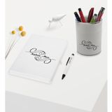 Bk Gift Kişiye Özel Isimli Beyaz Defter Kalem ve Kalemlik Hediye Seti - Model 3