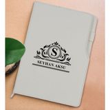 Bk Gift Kişiye Özel Isimli Beyaz Termo Deri Not Defteri 15X21CM-12 - Renkli