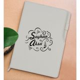 Bk Gift Kişiye Özel Isimli Beyaz Termo Deri Not Defteri 15X21CM-6 - Renkli