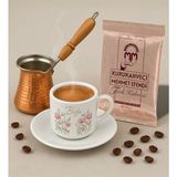Bk Gift Kişiye Özel Isimli Çiçek Tasarımlı Türk Kahvesi Fincanı & Bakır Cezve & Türk Kahvesi Seti-11, Arkadaş Hediye, Sevgiliye Hediye - Renk - Renkli