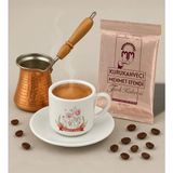 Bk Gift Kişiye Özel Isimli Çiçek Tasarımlı Türk Kahvesi Fincanı & Bakır Cezve & Türk Kahvesi Seti-16, Arkadaş Hediye, Sevgiliye Hediye - Renk - Renkli