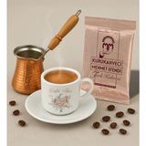 Bk Gift Kişiye Özel Isimli Çiçek Tasarımlı Türk Kahvesi Fincanı & Bakır Cezve & Türk Kahvesi Seti-19, Arkadaş Hediye, Sevgiliye Hediye - Renk - Renkli