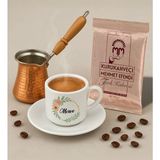 Bk Gift Kişiye Özel Isimli Çiçek Tasarımlı Türk Kahvesi Fincanı & Bakır Cezve & Türk Kahvesi Seti-21, Arkadaş Hediye, Sevgiliye Hediye - Renk - Renkli