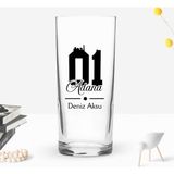 Bk Gift Kişiye Özel Isimli Dtf Adana Plaka Şehir Tasarımlı Rakı Bardağı, Arkadaşa Hediye, Sevgiliye Hediye - Renk - Renkli