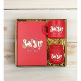 Bk Gift Kişiye Özel Isimli Dtf Anne Temalı Kırmızı Defter & Kahve Fincanı & Mum Hediye Seti-4, Anneye Hediye, Anneler Günü Hediyesi