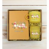 Bk Gift Kişiye Özel Isimli Dtf Anne Temalı Sarı Defter & Kahve Fincanı & Mum Hediye Seti-1, Anneye Hediye, Anneler Günü Hediyesi