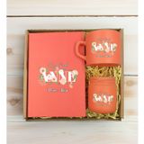 Bk Gift Kişiye Özel Isimli Dtf Anne Temalı Somon Defter & Kahve Fincanı & Mum Hediye Seti-4, Anneye Hediye, Anneler Günü Hediyesi