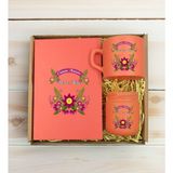 Bk Gift Kişiye Özel Isimli Dtf Anne Temalı Somon Defter & Kahve Fincanı & Mum Hediye Seti-6, Anneye Hediye, Anneler Günü Hediyesi