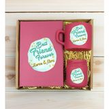 Bk Gift Kişiye Özel Isimli Dtf Best Friend Temalı Leylak Defter & Kahve Fincanı & Mum Hediye Seti-2, Arkadaşa Hediye, Doğum Günü Hediyesi - Renk - Renkli