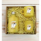Bk Gift Kişiye Özel Isimli Dtf Best Friend Temalı Sarı Kahve Fincanı & Kolonya & Mum Hediye Seti-4, Arkadaşa Hediye, Doğum Günü Hediyesi - Açık Sarı