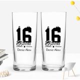 Bk Gift Kişiye Özel Isimli Dtf Bursa Plaka Şehir Tasarımlı Ikili Rakı Bardağı Seti, Arkadaşa Hediye, Sevgiliye Hediye - Renk - Renkli
