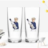 Bk Gift Kişiye Özel Isimli Dtf Eğlenceli Rakı Tasarımlı Ikili Rakı Bardağı Seti-5, Arkadaşa Hediye, Sevgiliye Hediye - Renk - Renkli
