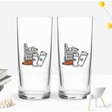 Bk Gift Kişiye Özel Isimli Dtf Eğlenceli Rakı Tasarımlı Ikili Rakı Bardağı Seti-7, Arkadaşa Hediye, Sevgiliye Hediye - Renk - Renkli