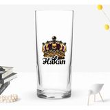 Bk Gift Kişiye Özel Isimli Dtf Kral Tasarımlı Rakı Bardağı, Arkadaşa Hediye, Sevgiliye Hediye - Renk - Renkli