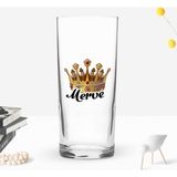 Bk Gift Kişiye Özel Isimli Dtf Kraliçe Tasarımlı Rakı Bardağı, Arkadaşa Hediye, Sevgiliye Hediye - Renk - Renkli