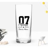 Bk Gift Kişiye Özel Isimli Dtf Plaka Şehir Tasarımlı Rakı Bardağı, Arkadaşa Hediye, Sevgiliye Hediye - Renk - Renkli