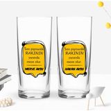 Bk Gift Kişiye Özel Isimli Dtf Rakı Sözleri Mottolu Ikili Rakı Bardağı Seti-11, Arkadaşa Hediye, Sevgiliye Hediye - Renk - Renkli