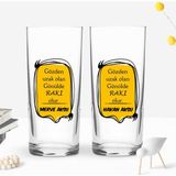 Bk Gift Kişiye Özel Isimli Dtf Rakı Sözleri Mottolu Ikili Rakı Bardağı Seti-5, Arkadaşa Hediye, Sevgiliye Hediye - Renk - Renkli