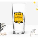 Bk Gift Kişiye Özel Isimli Dtf Rakı Sözleri Mottolu Rakı Bardağı-2, Arkadaşa Hediye, Sevgiliye Hediye - Renk - Renkli